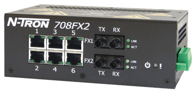 Red Lion Industrial Ethernet Switch, 708FX2